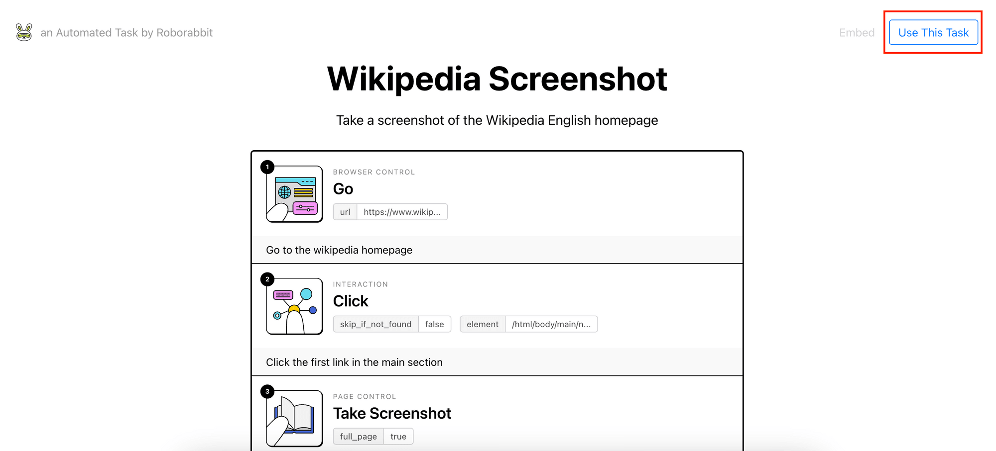 about the "Take Wikipedia Screenshots" task